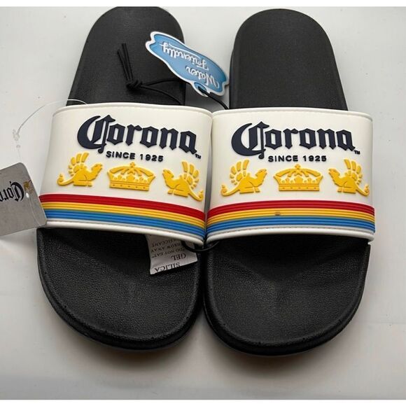 Corona Men's Rubber Strap Slide Sandals-‎ NWT- Men Size Medium= 8/9 - Picture 1 of 6